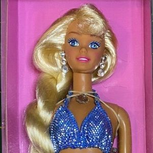 RARE Vintage 1995 Sparkle Beach Barbie doll with twirl hair New in Box